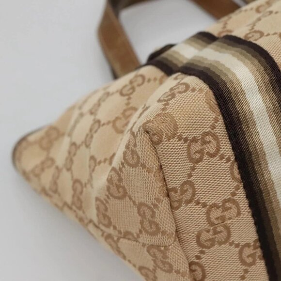 GUCCI GG Canvas Hand Bag Beige Gold 139261 Auth ep10747 - Picture 5 of 16